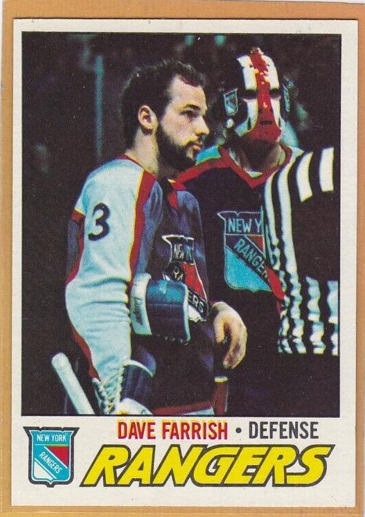 1977 Topps Hockey Dave Farrish #179 PSA 9