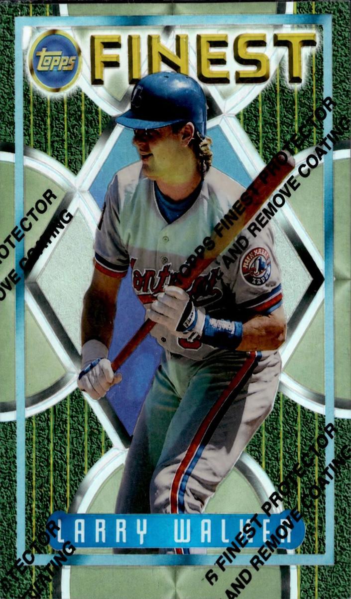 1995 Topps Finest Baseball Refractor Larry Walker #215 PSA 7