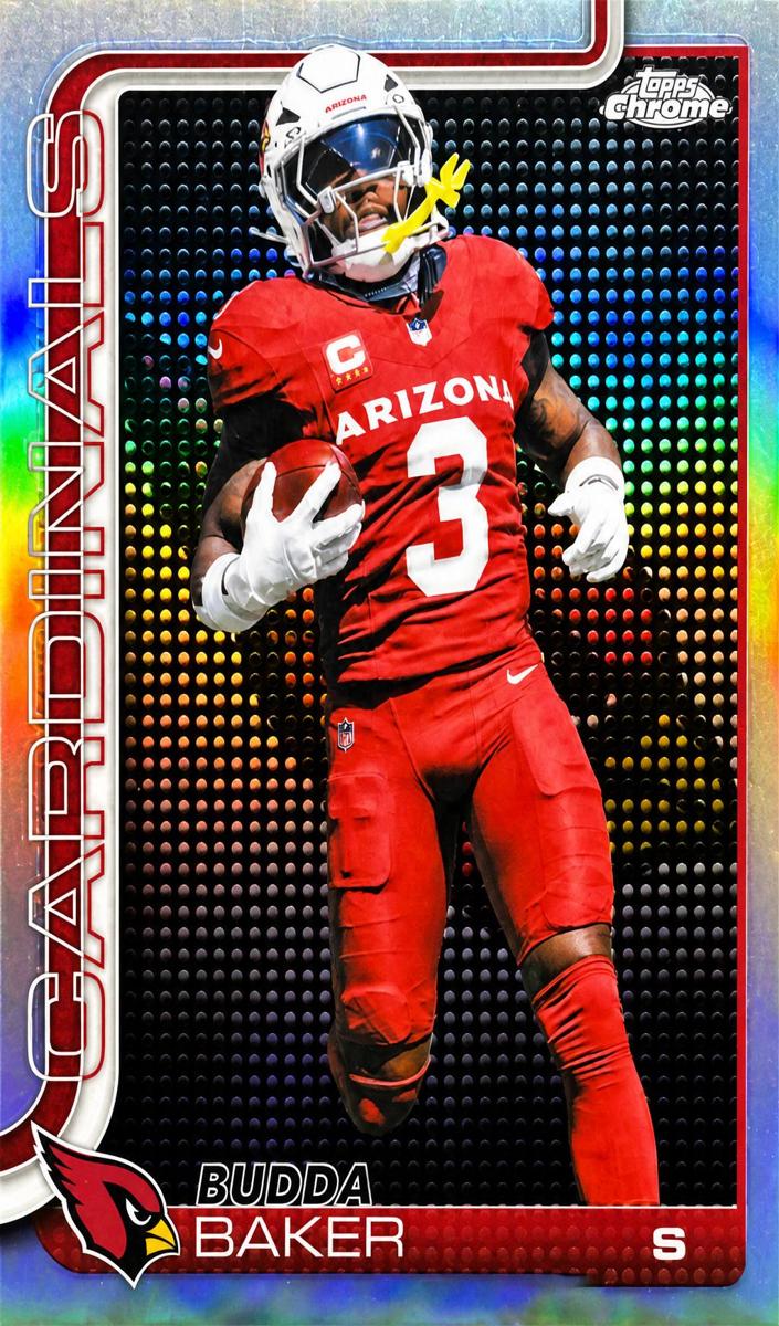2025 Topps Chrome Football Lightboard Logo Variation Budda Baker #8
