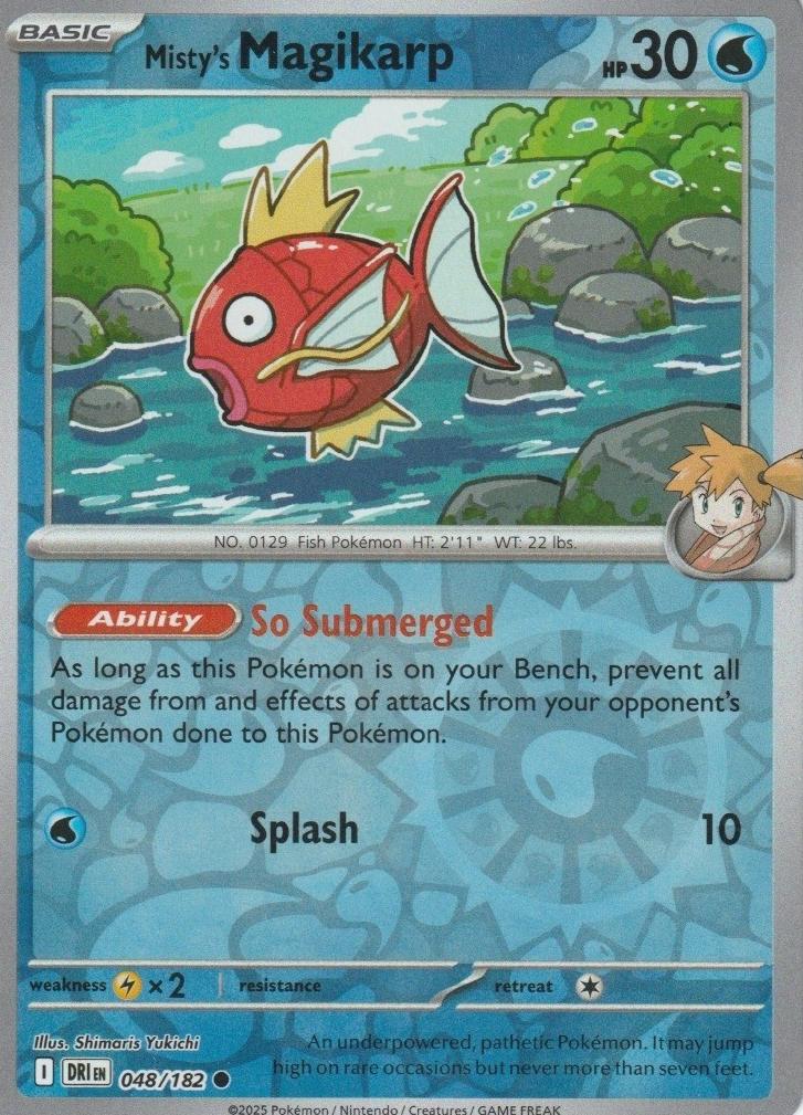 2025 Pokemon Scarlet & Violet Destined Rivals Reverse Holo Misty's Magikarp #48