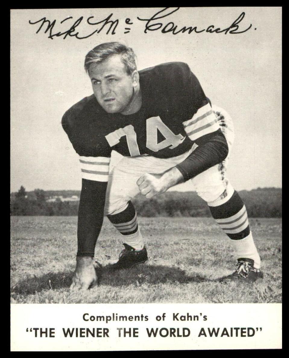 1961 Kahn's Wieners Football Mike McCormack #NNO
