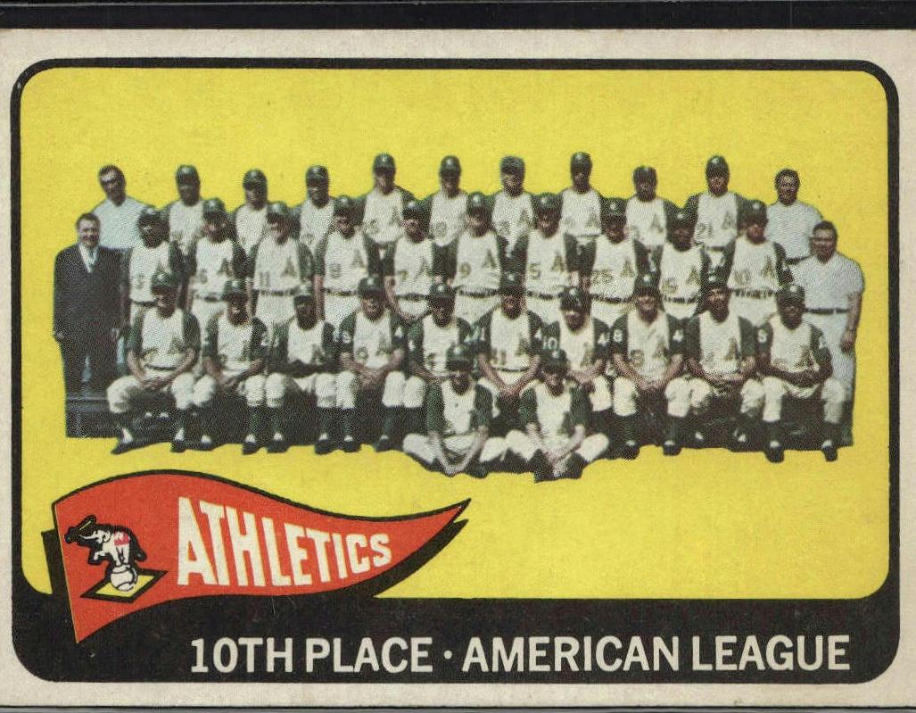 1965 Topps Baseball Athletics Team #151