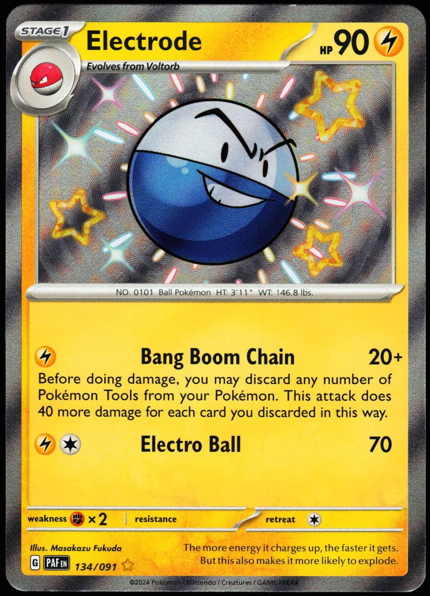 2024 Pokemon Scarlet & Violet Paldean Fates Electrode #134