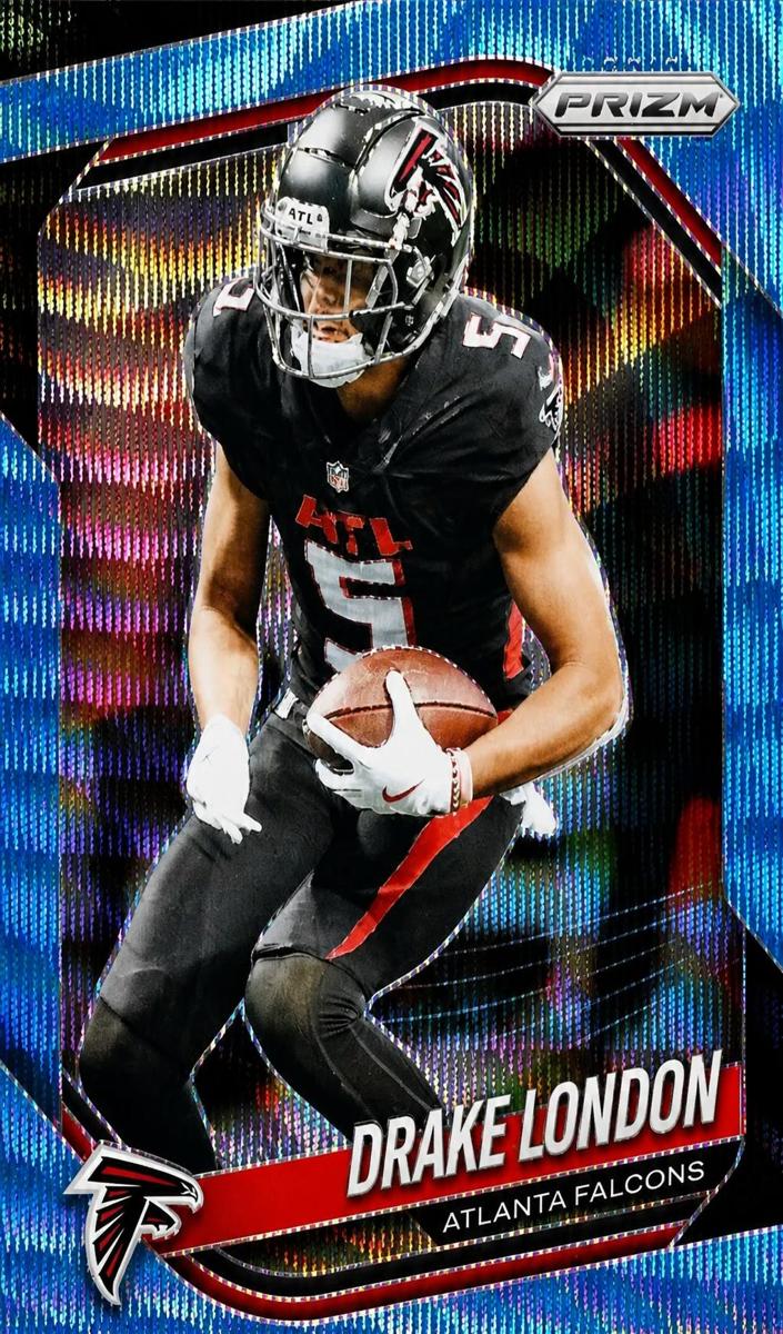 2025 Panini Prizm Football Blue Wave Drake London #198