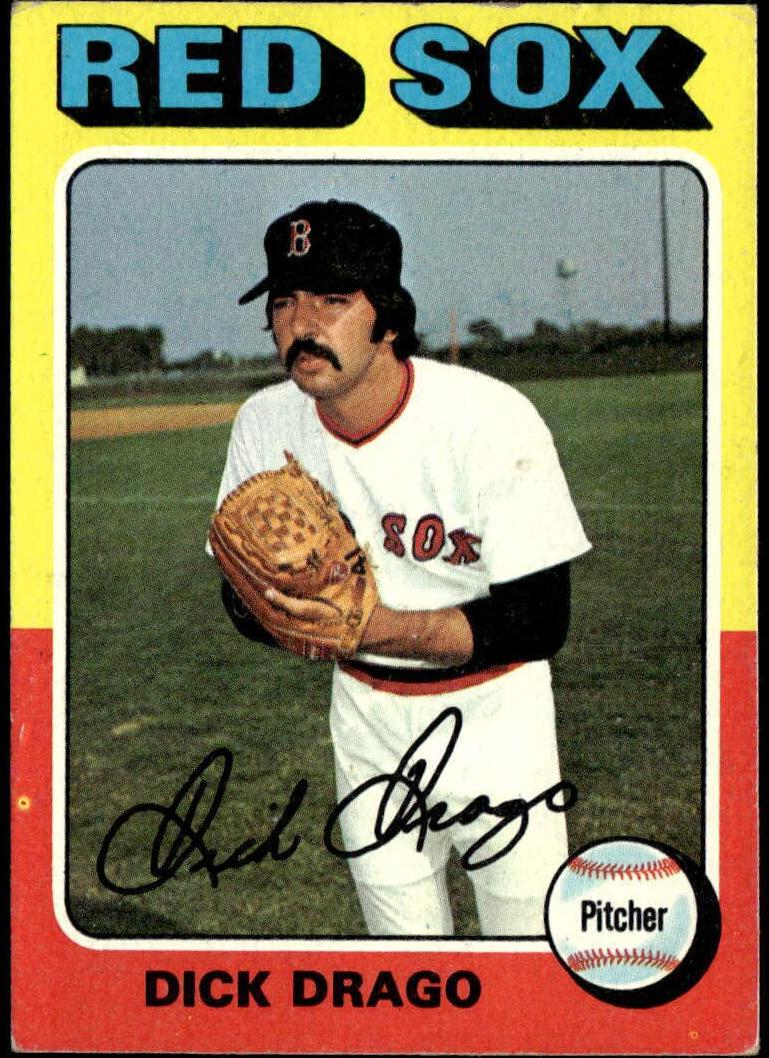 1975 Topps Baseball Dick Drago #333 PSA 8