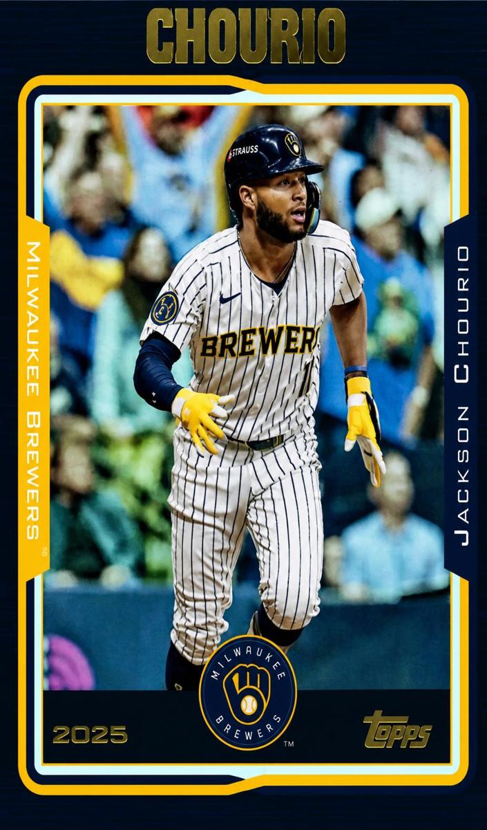 2025 Topps Archives Baseball Black Foilboard Jackson Chourio #268