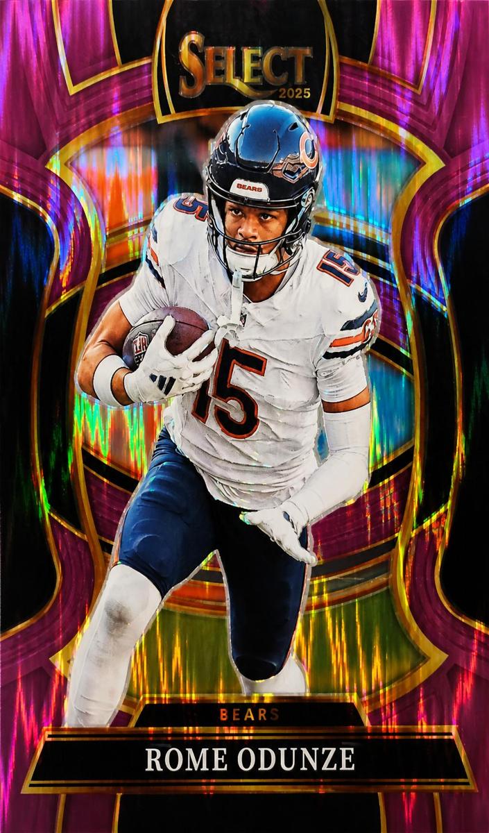 2025 Panini Select Football Purple Shock Rome Odunze #74