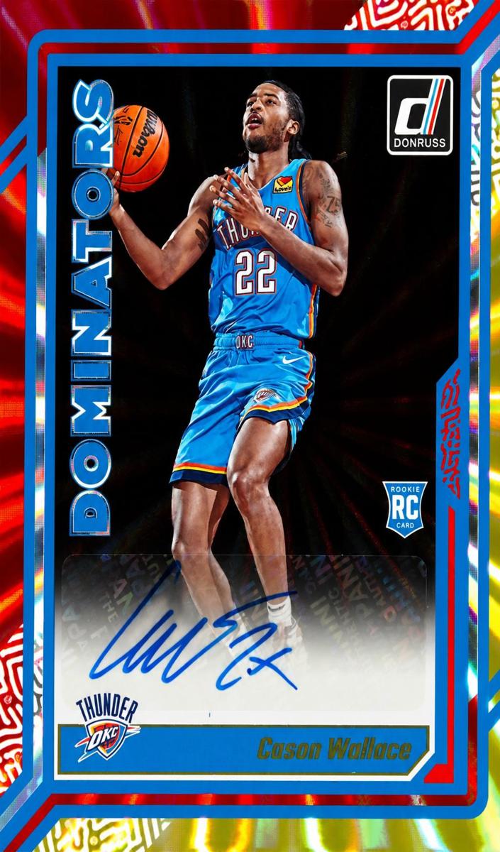 2023 Panini Donruss Basketball Holo Red and Gold Laser Cason Wallace #RD-CWO