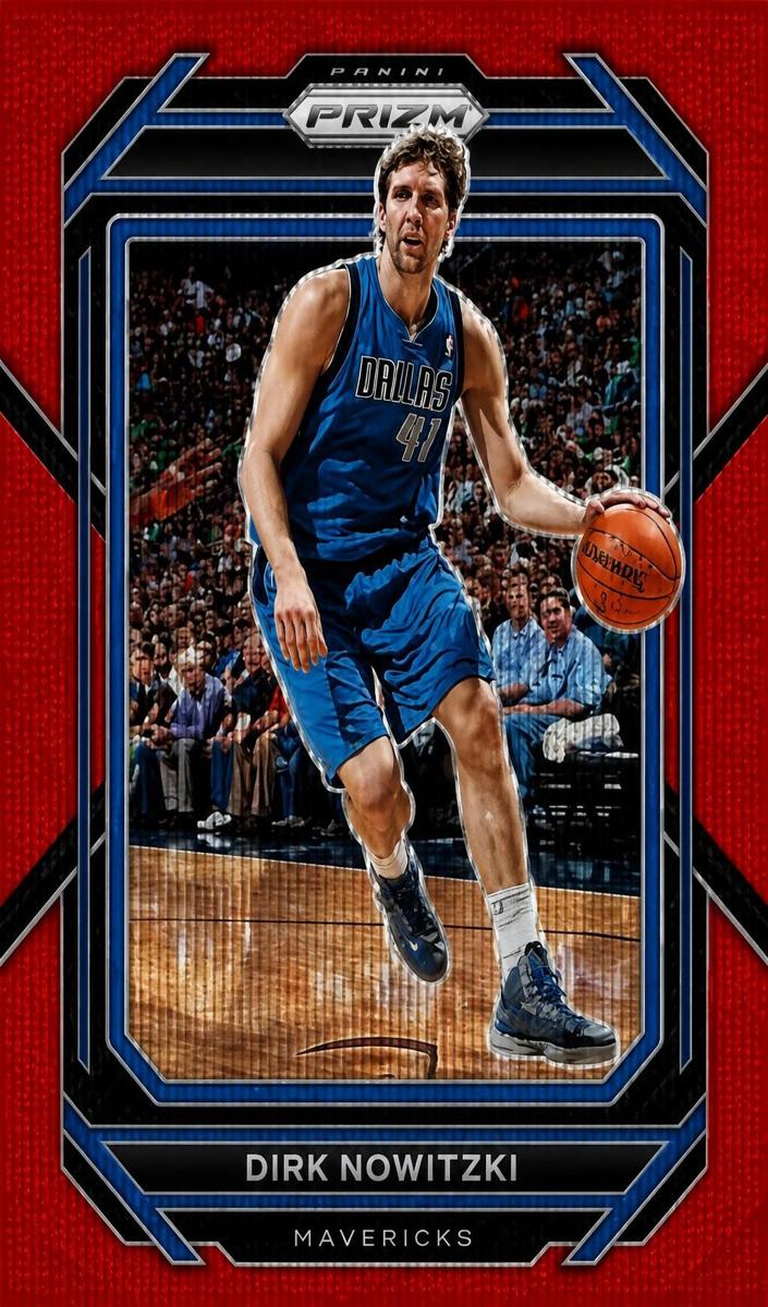 2022 Panini Prizm Basketball Ruby Wave Dirk Nowitzki #298 PSA 9