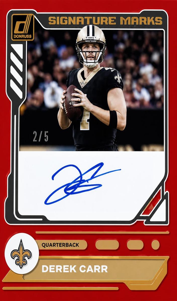 2023 Panini Donruss Football Red Derek Carr #SM-DCA