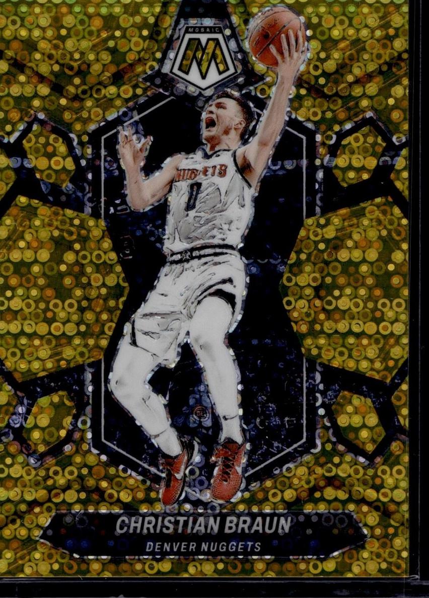 2023 Panini Mosaic Basketball Fast Break Gold Christian Braun #168