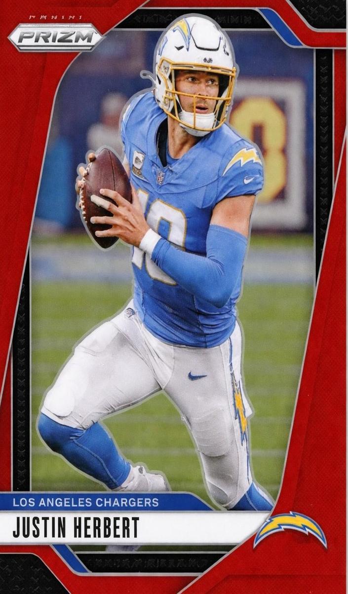 2024 Panini Prizm Football Red Justin Herbert #157 PSA 8.5