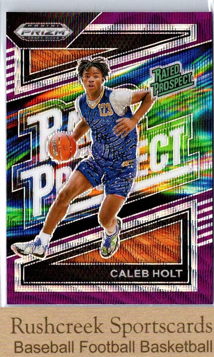 2024 Panini Prizm Draft Picks Basketball Purple Wave Caleb Holt #11
