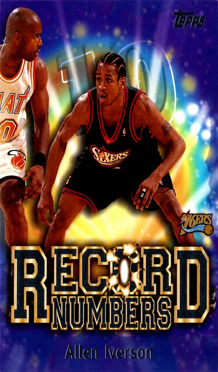 1999 Topps Basketball Allen Iverson #RN9