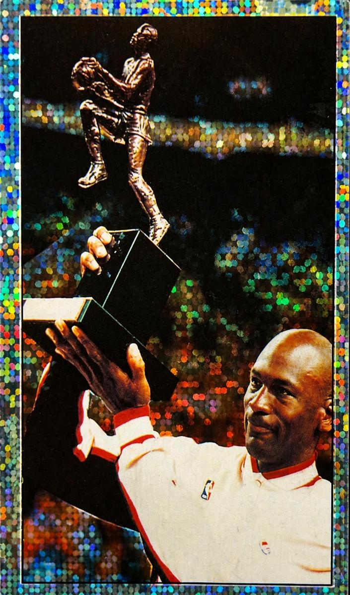 1992 Panini Sticker Basketball MVP-Foil Michael Jordan #20
