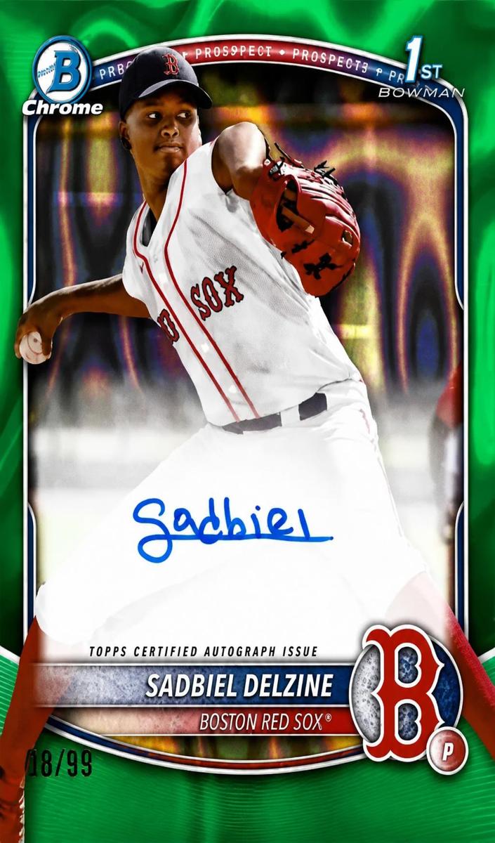 2025 Bowman Chrome Baseball Green Lava Refractor Sadbiel Delzine #CPA-SD