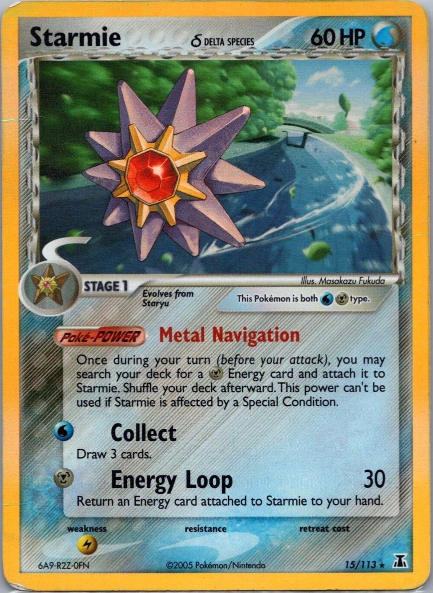 2005 Pokemon EX Delta Species Reverse Holo Starmie #15 CGC 10