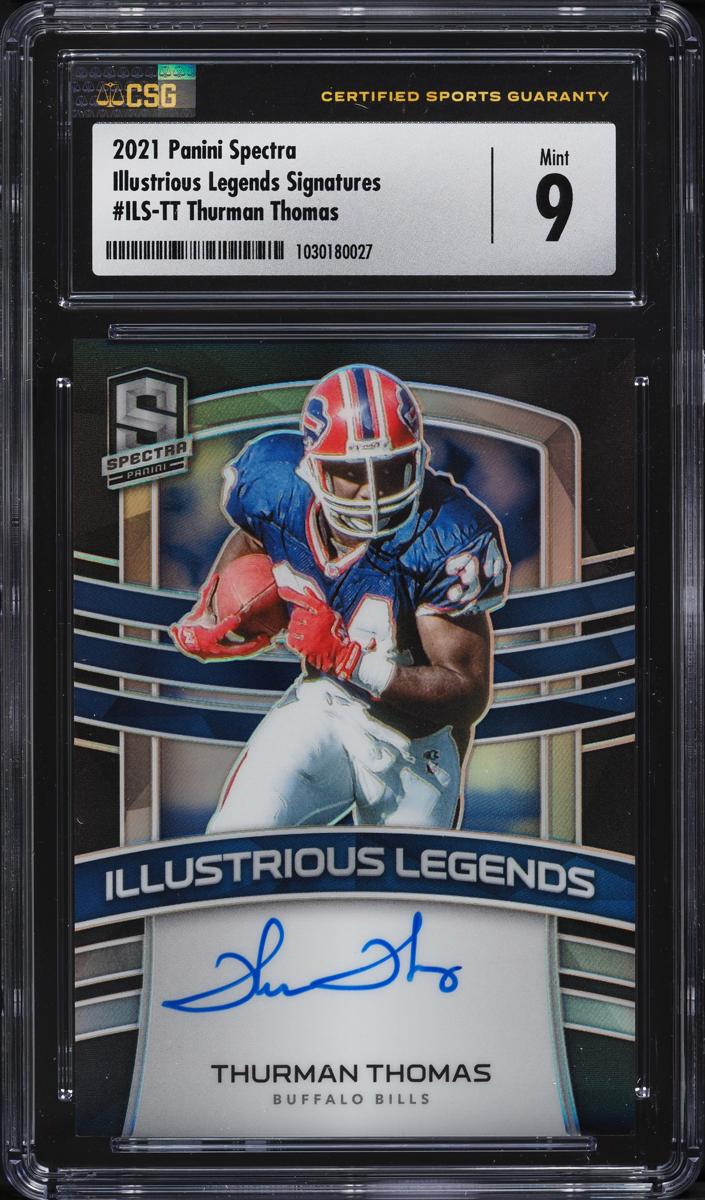 2021 Panini Spectra Football Thurman Thomas #ILS-TT CGC 9