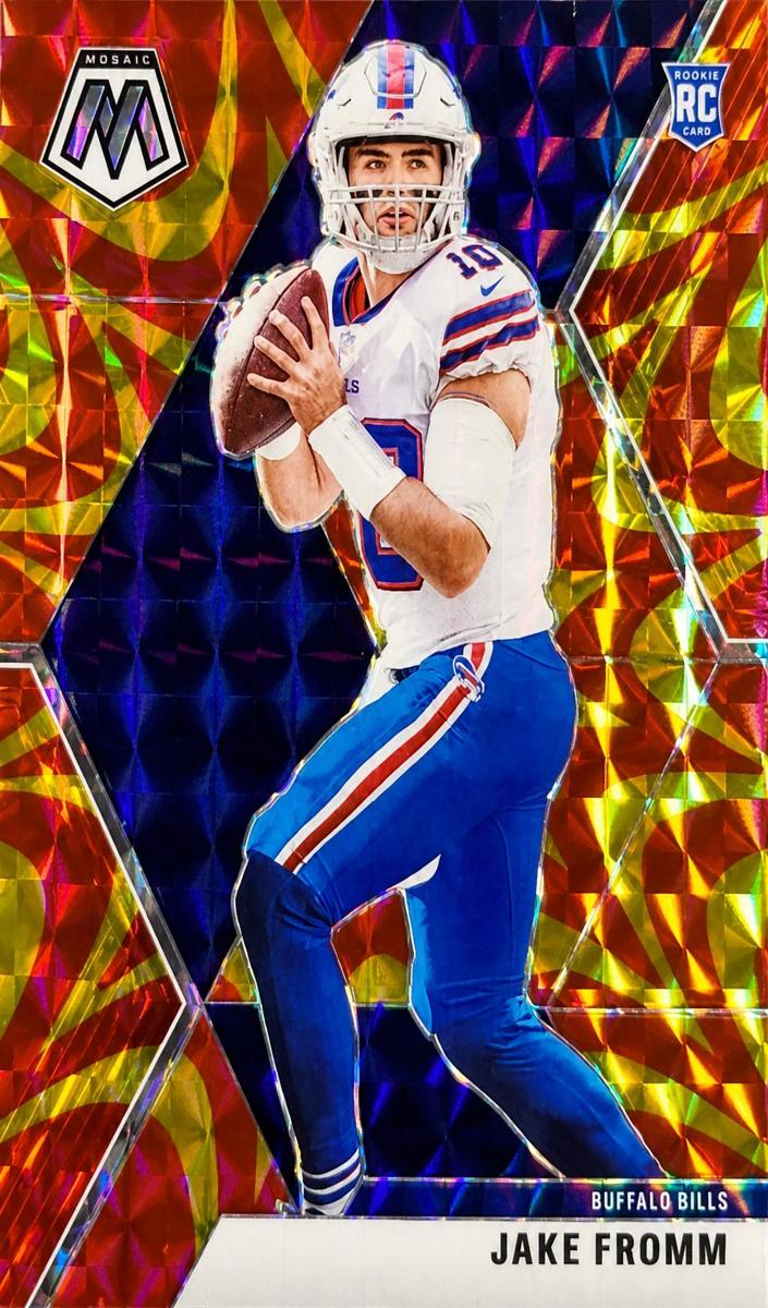 2020 Panini Mosaic Football Mosaic Reactive Orange Jake Fromm #242 PSA 10