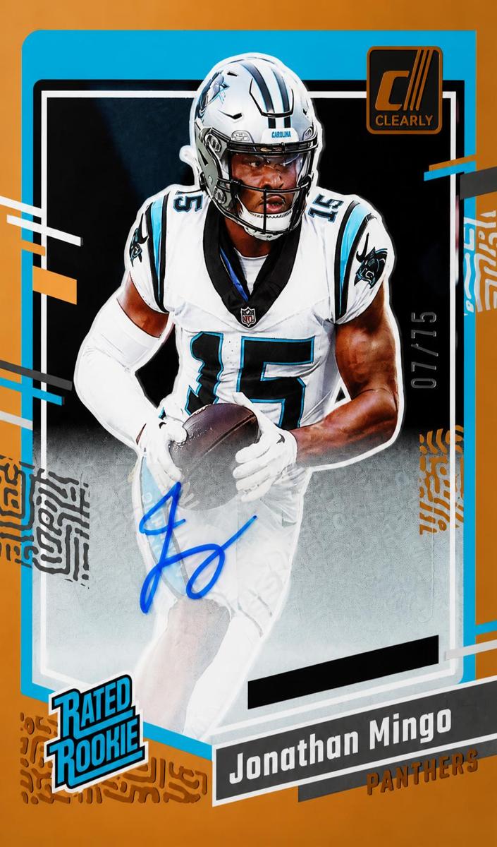 2023 Panini Clearly Donruss Football Orange Jonathan Mingo #69