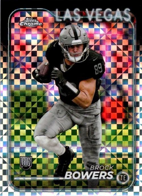 2024 Topps Chrome Football Brock Bowers #207 PSA 9