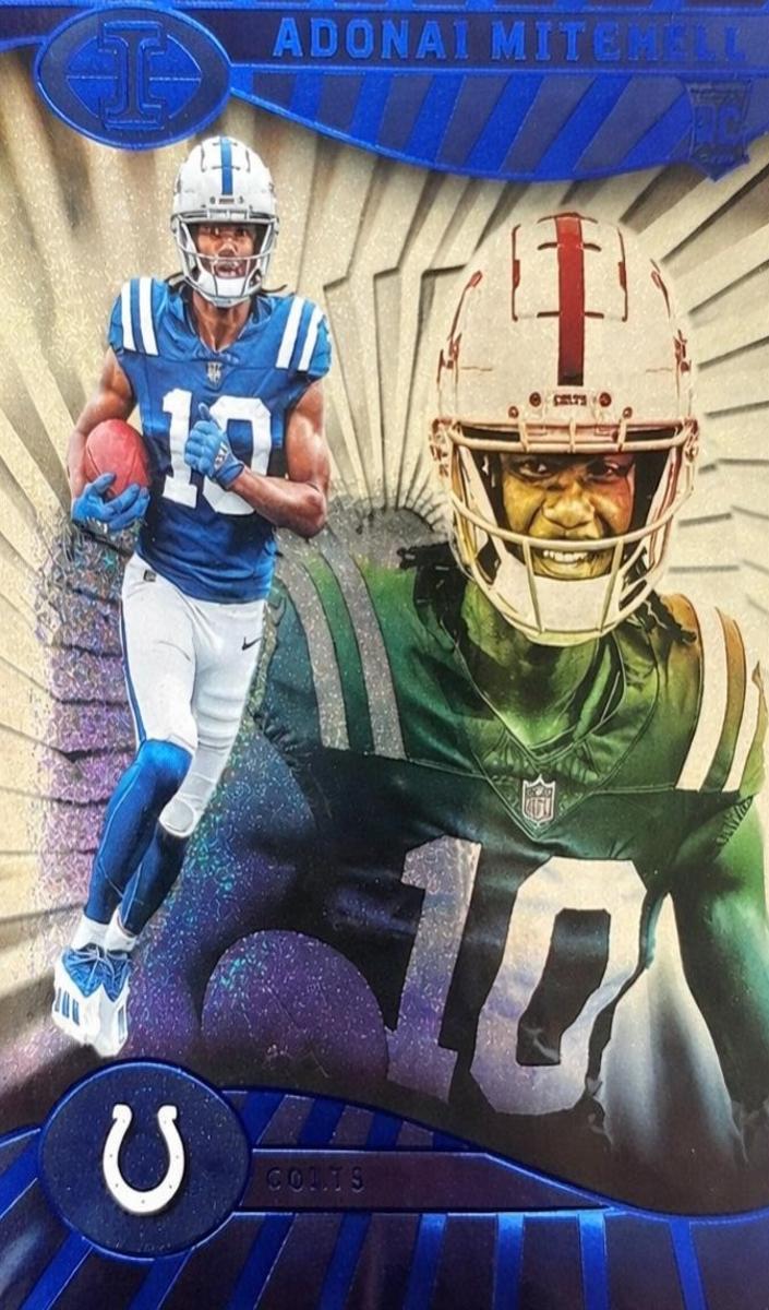 2024 Panini Illusions Football Dots Trophy Collection Adonai Mitchell #36
