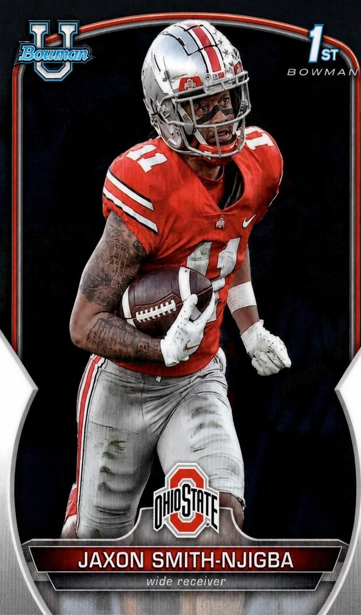 2022 Bowman University Chrome Football Jaxon Smith-Njigba #78 PSA 10