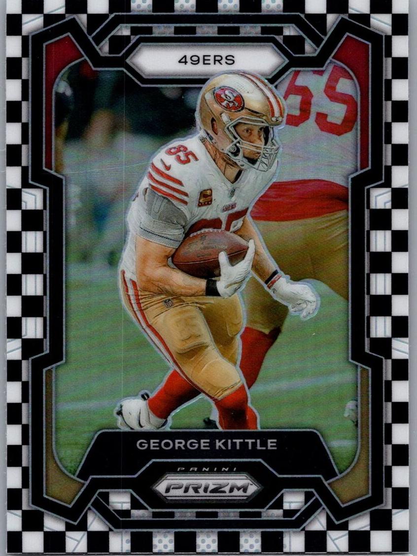 2023 Panini Prizm Football Black and White Checker George Kittle #271 SGC 9