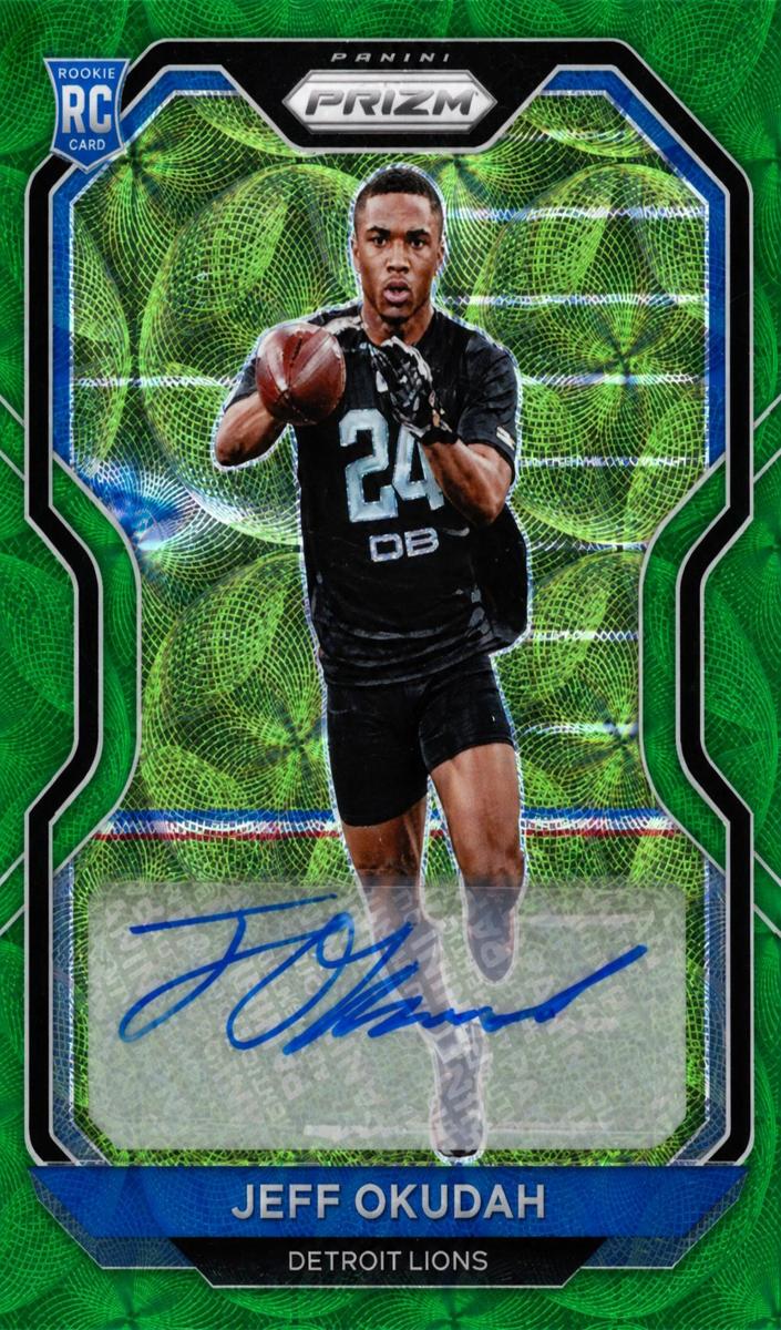2020 Panini Prizm Football Green Scope Jeff Okudah #359 BGS 8.5