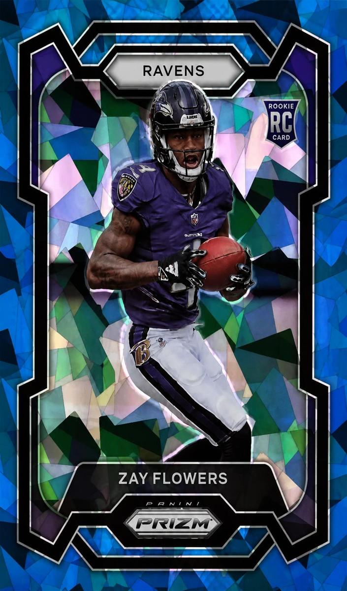 2023 Panini Prizm Football Blue Ice Zay Flowers #307