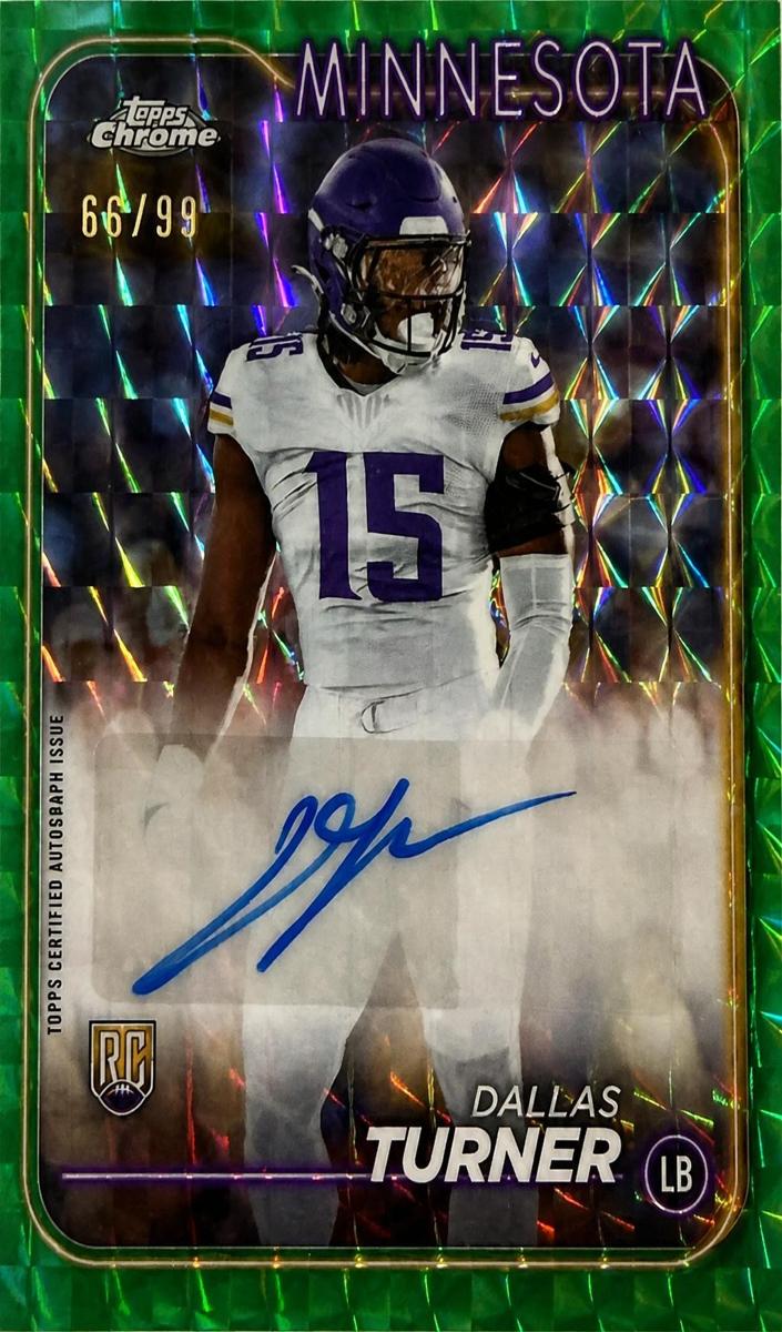 2024 Topps Chrome Football Green Geometric Refractor Dallas Turner #RA-DTU
