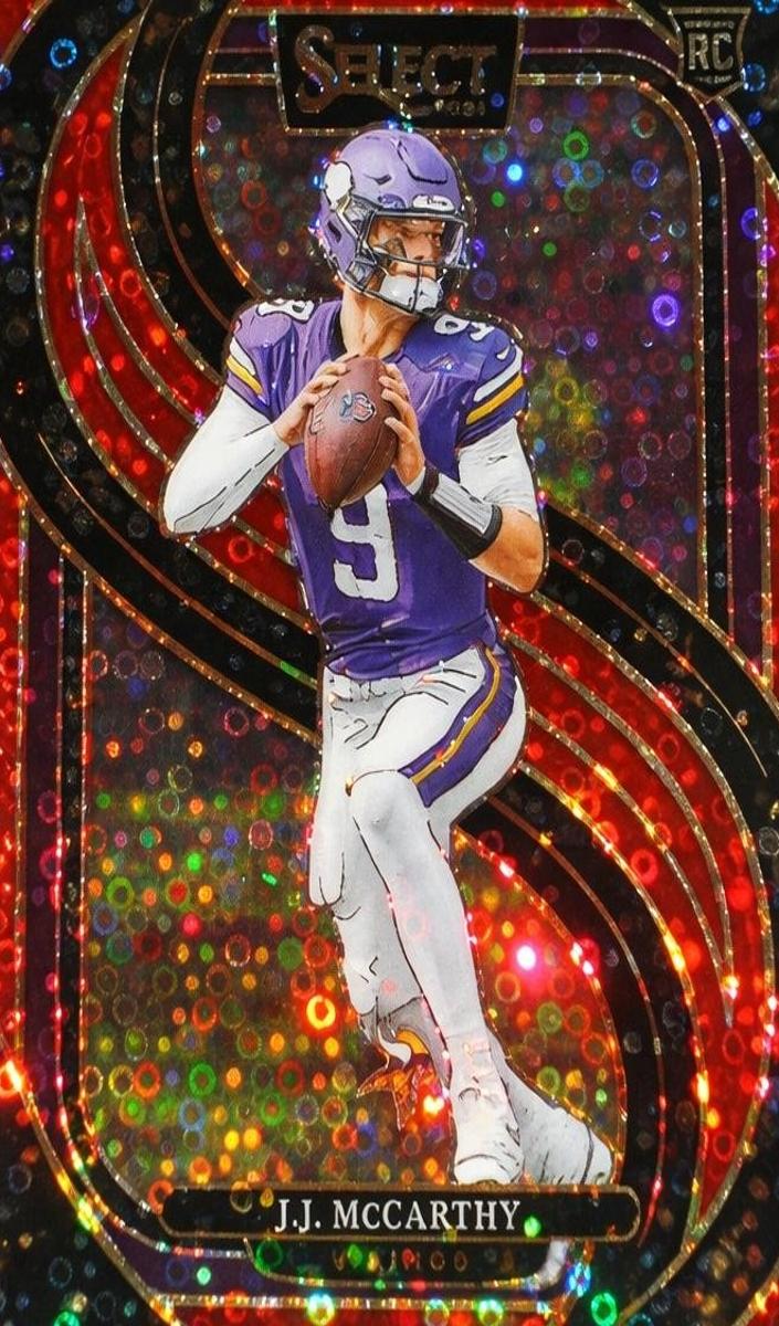 2024 Panini Select Football Red Disco J.J. McCarthy #134 PSA 10