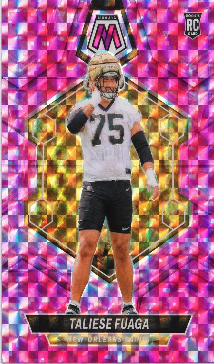 2024 Panini Mosaic Football Camo Pink Taliese Fuaga #314