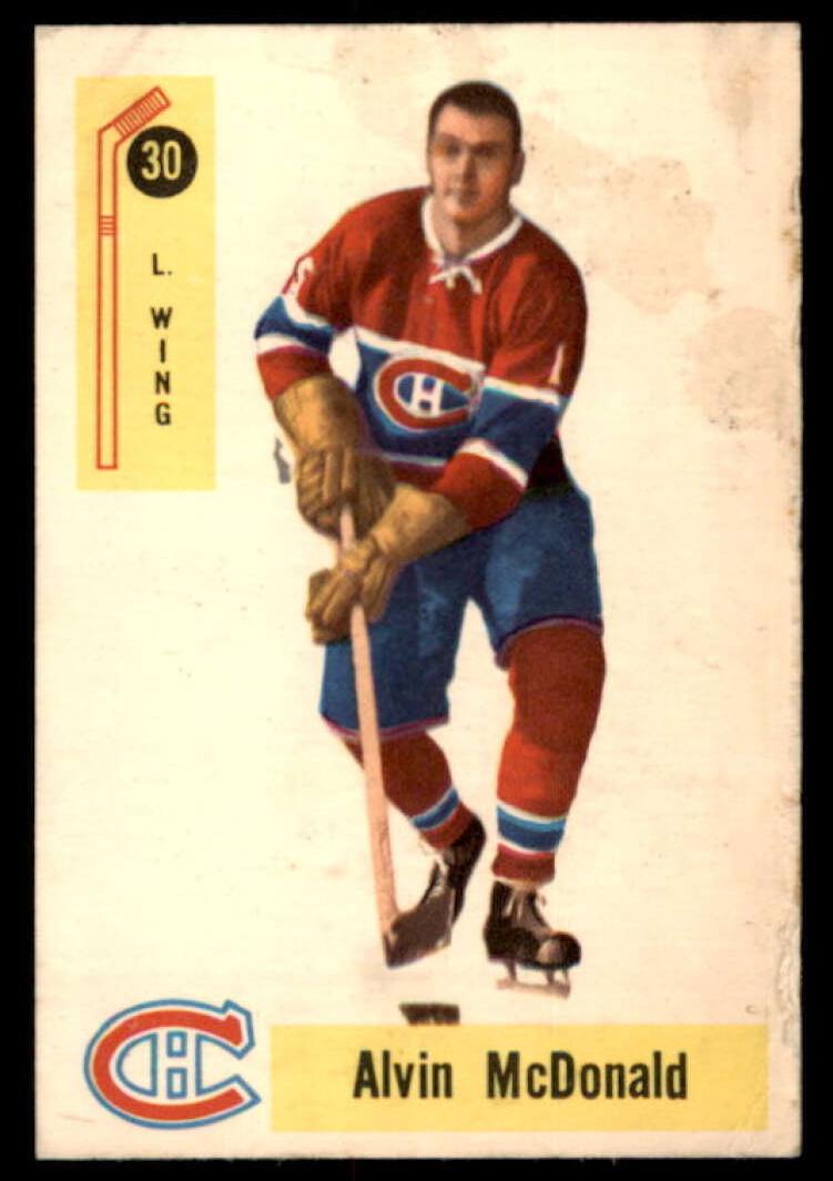 1958 Parkhurst Hockey AB McDonald #30 PSA 8