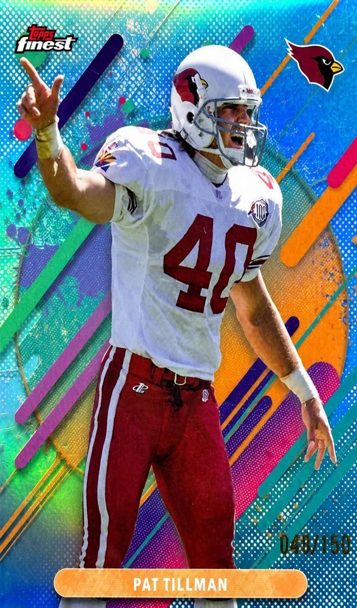 2025 Topps Finest Football Sky Blue Refractor Pat Tillman #299