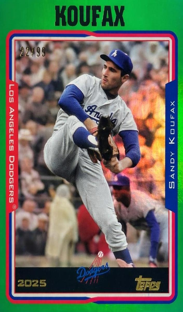 2025 Topps Archives Baseball Green Foilboard Sandy Koufax #211