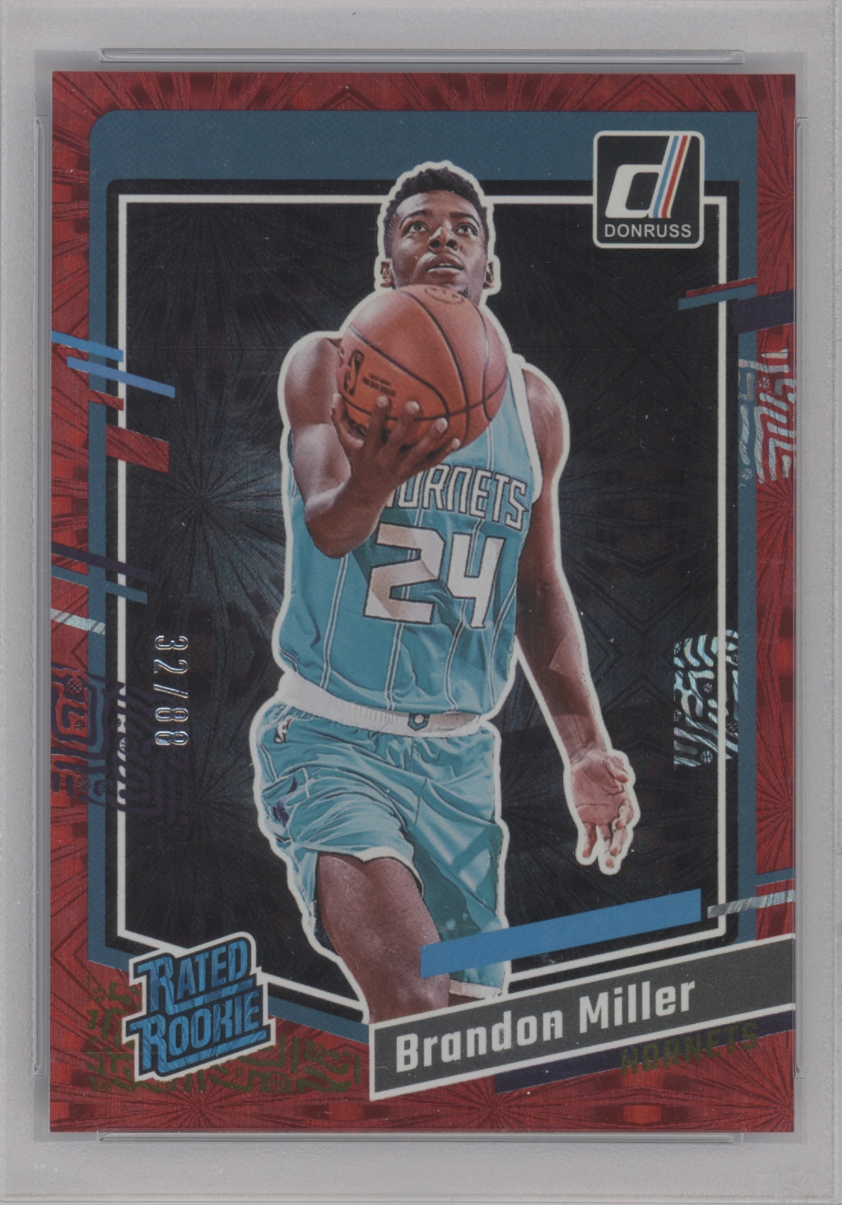 2023 Panini Donruss Basketball Red Fireworks Brandon Miller #226 PSA 9