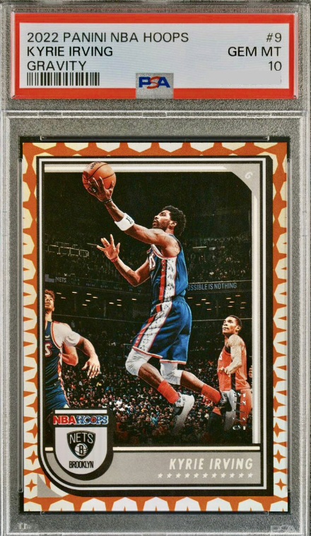 2022 Panini Hoops Basketball Gravity Kyrie Irving #9 PSA 9