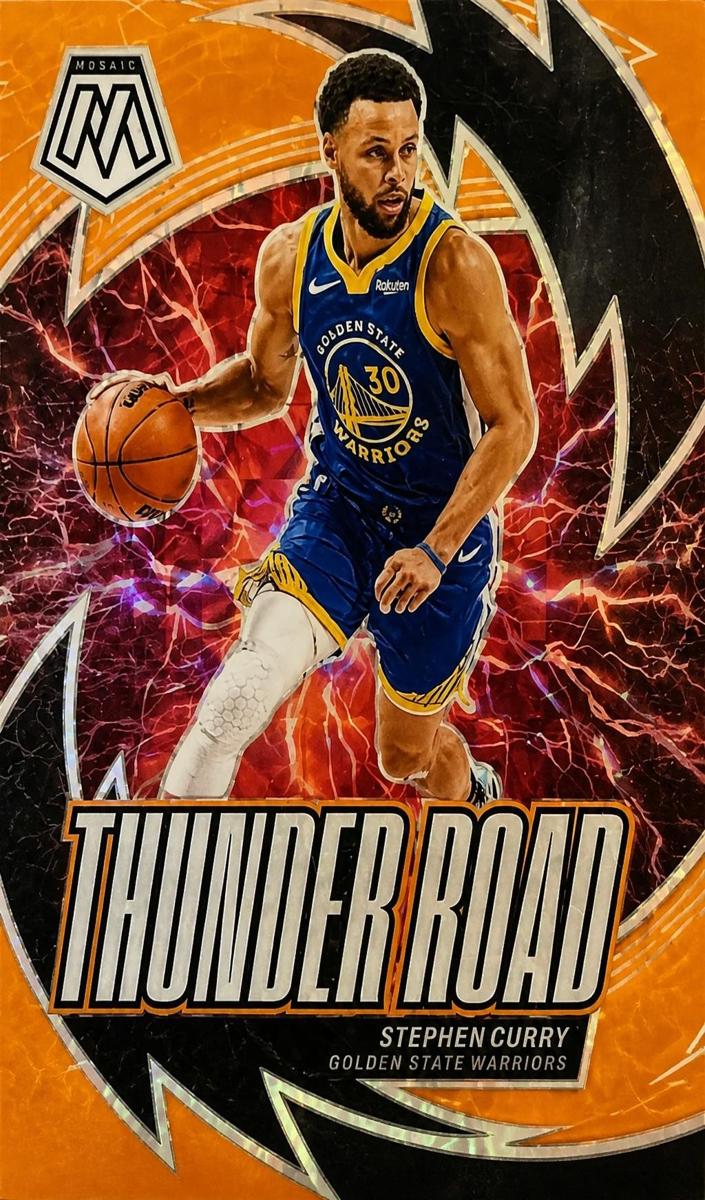 2023 Panini Mosaic Basketball Orange Fluorescent Stephen Curry #13 PSA 9