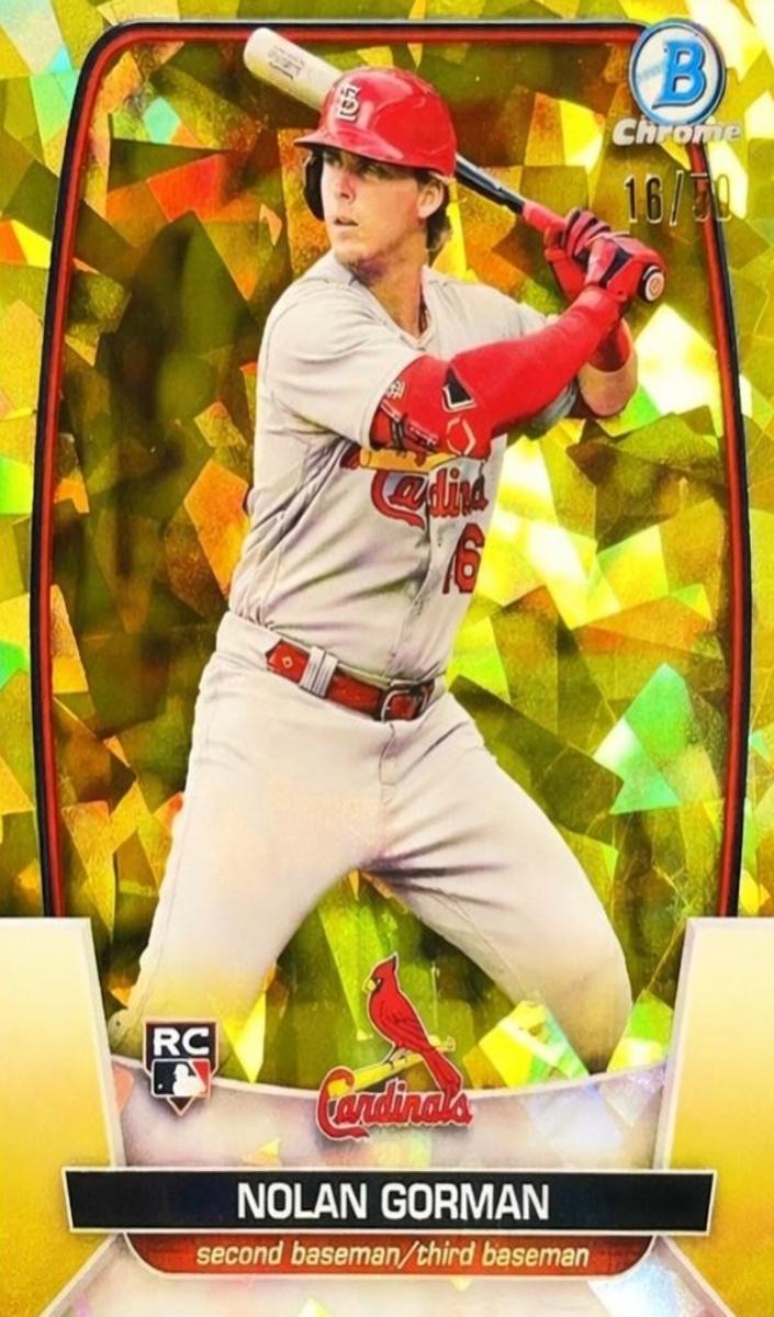 2023 Bowman Chrome Baseball Gold Nolan Gorman #48 PSA 9