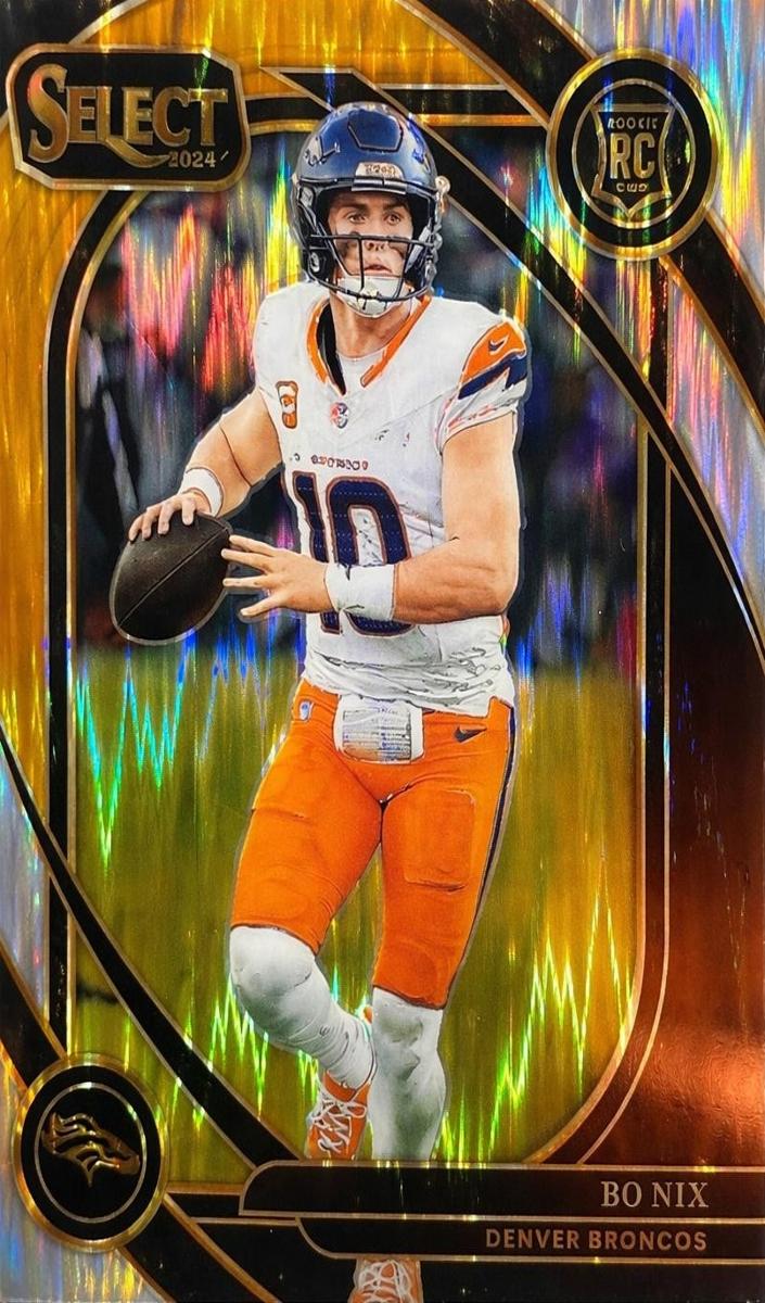 2024 Panini Select Football Black and Gold Shock Bo Nix #221