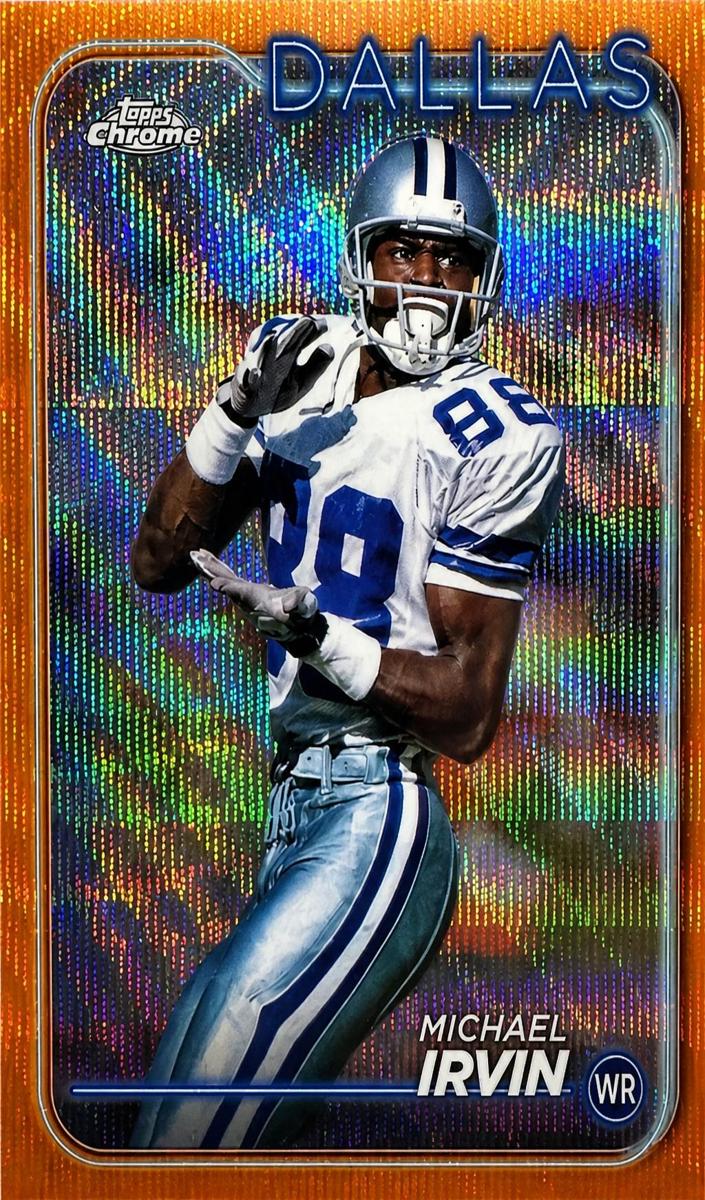2024 Topps Chrome Football Orange Wave Refractor Michael Irvin #36