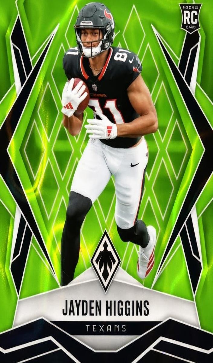 2025 Panini Phoenix Football Lime Green Lava Jayden Higgins #180