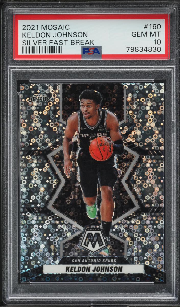 2021 Panini Mosaic Basketball Fast Break Silver Keldon Johnson #160 PSA 9