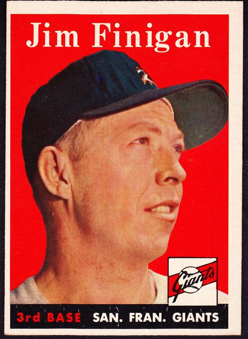 1958 Topps Baseball Jim Finigan #136 PSA 7