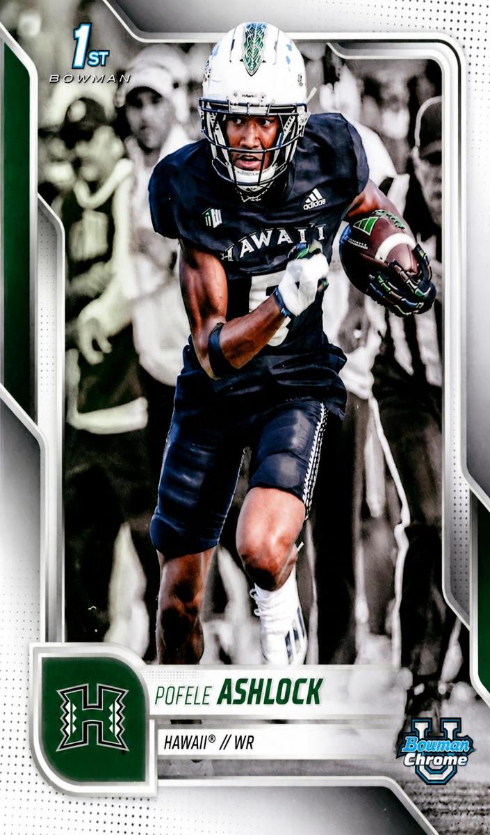 2025 Bowman Chrome University Football Refractor Pofele Ashlock #15