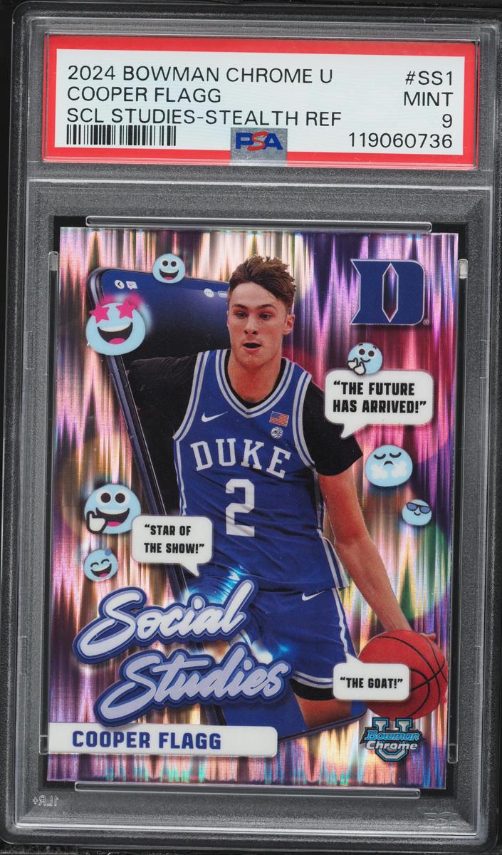 2024 Bowman Chrome University Basketball Stealth Refractor Cooper Flagg #SS-1
