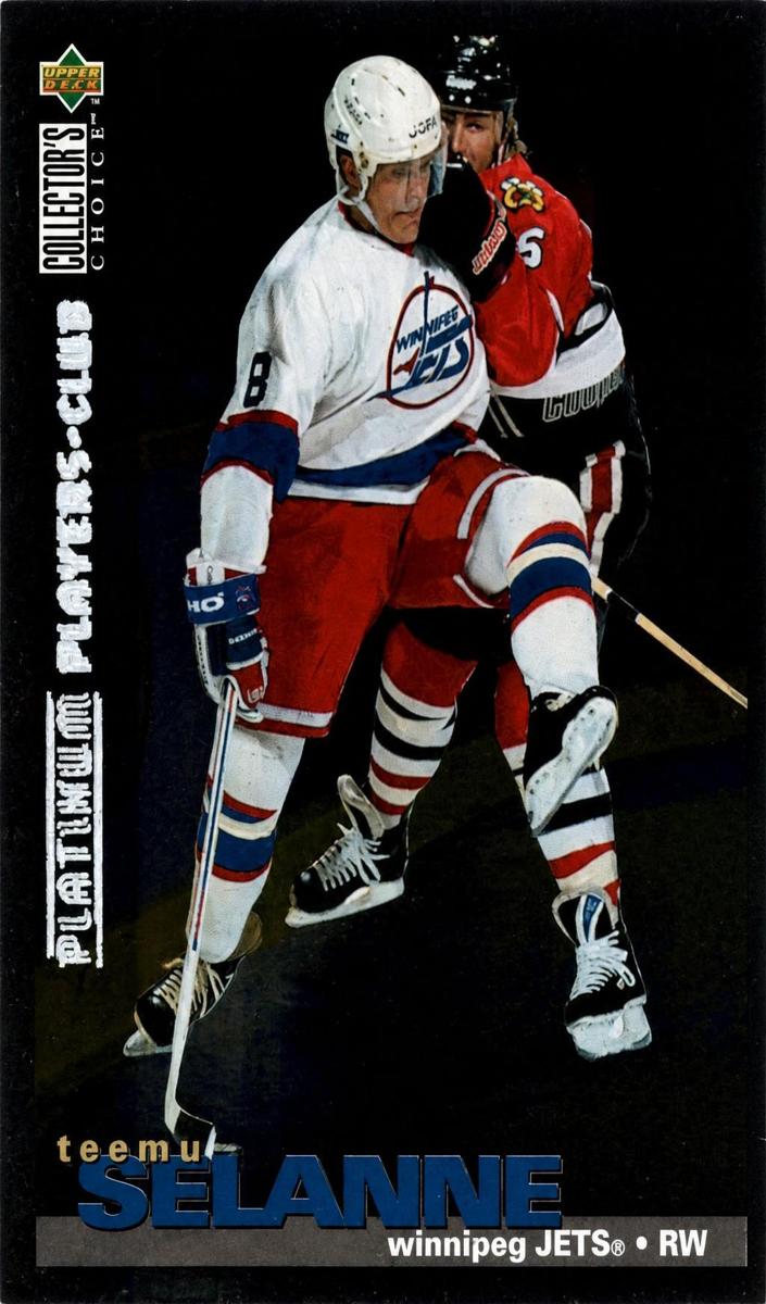 1995 Collector's Choice Hockey Player's Club Platinum Teemu Selanne #244