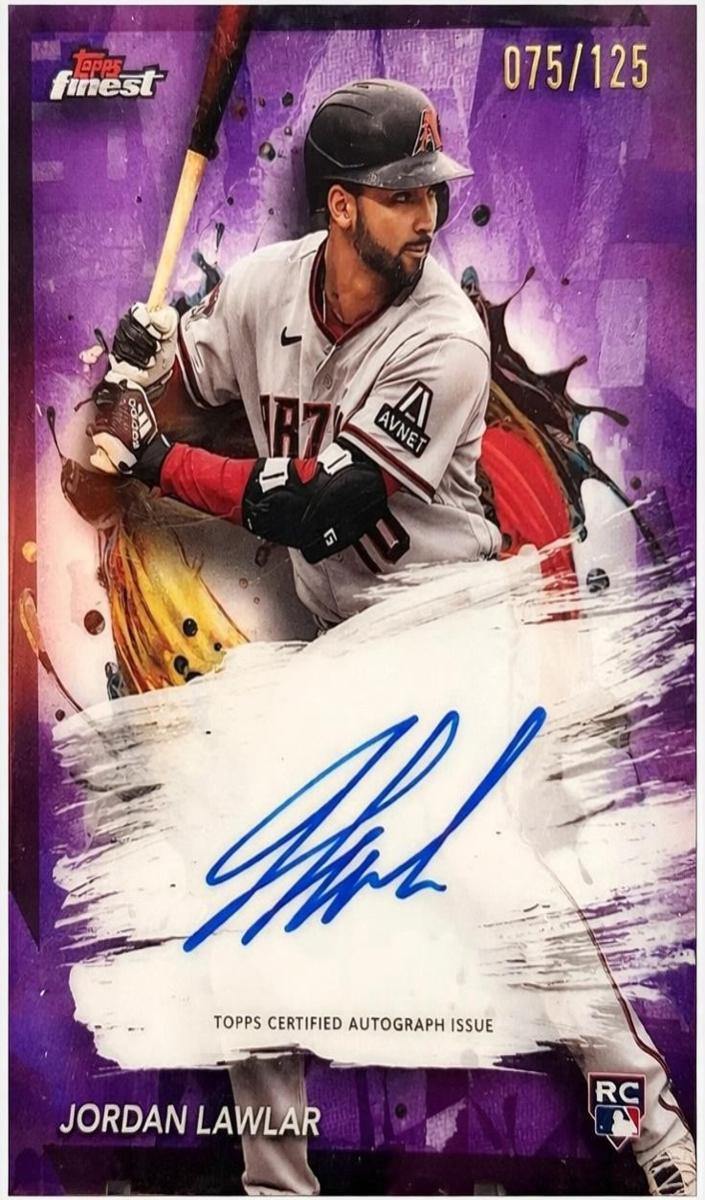 2024 Topps Finest Baseball Purple Refractor Jordan Lawlar #FA-JL PSA 9
