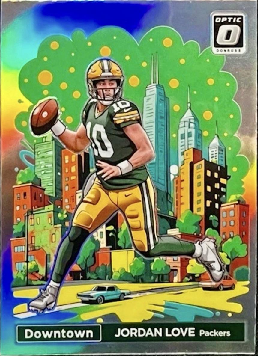 2024 Donruss Optic Football Jordan Love #5 PSA 8